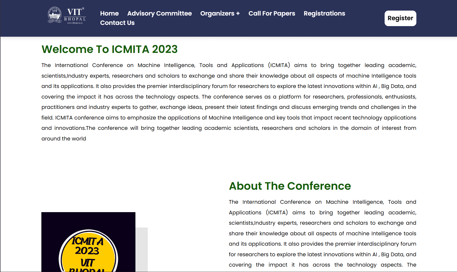ICMITA 2023 product screen
