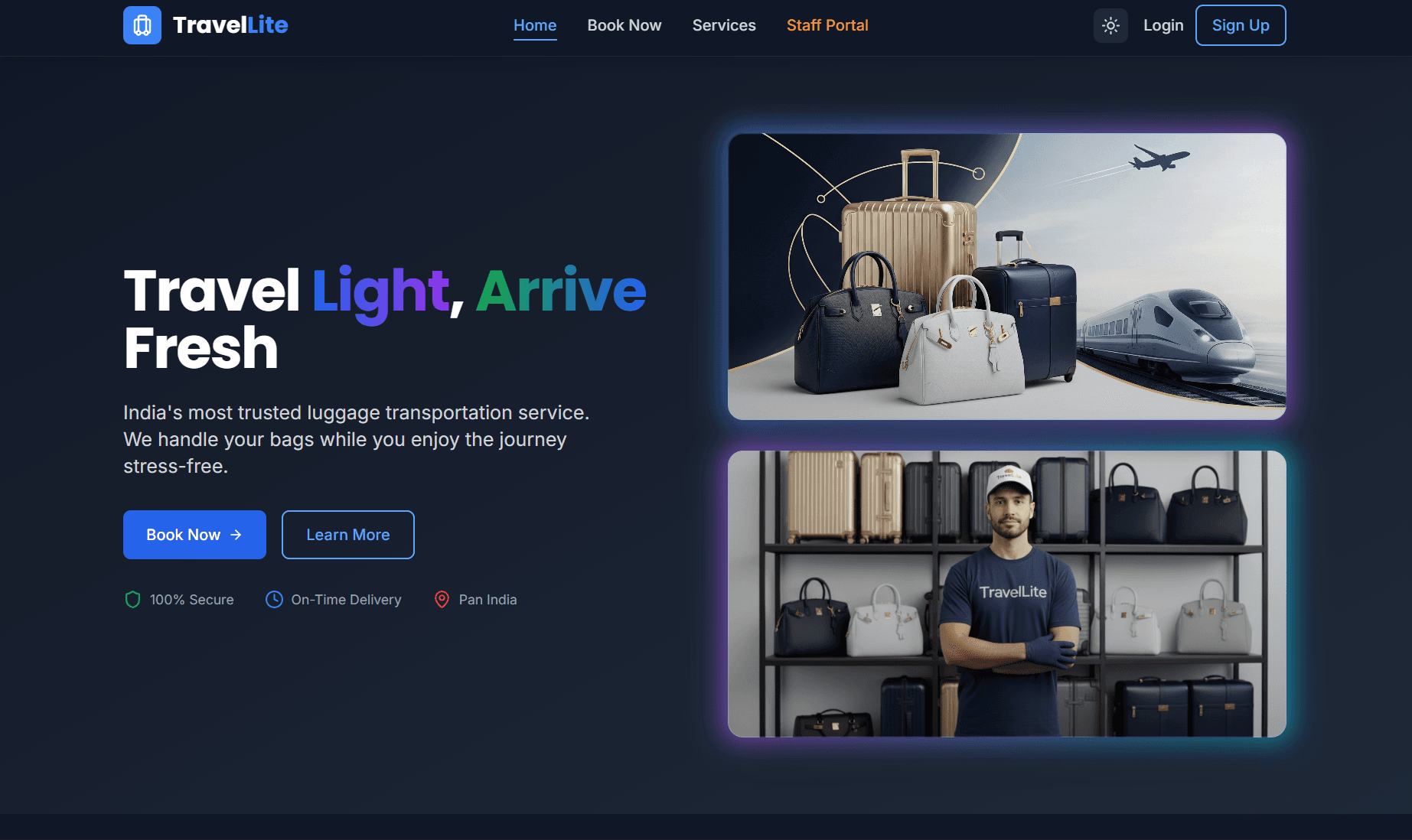 Luggage Lite product screen